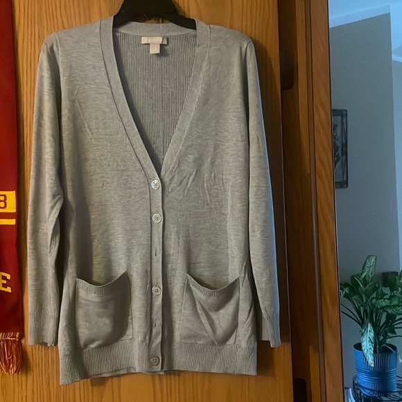 Banana Republic Sweaters - Banana Republic Sweater Women Large,Grey Button Up Cardigan Lightweight